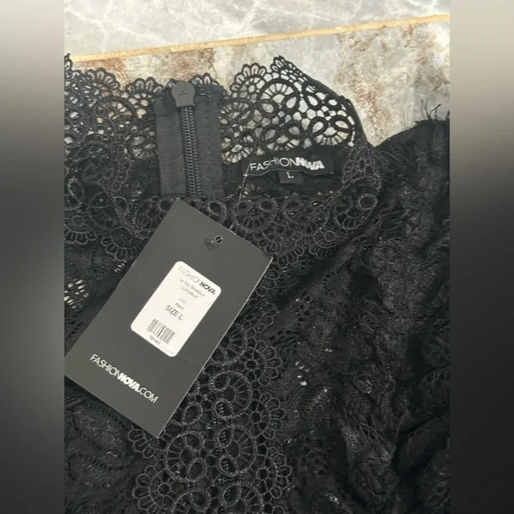 Fashion Nova Black Trousers Jumpsuit - Picture 14 of 16